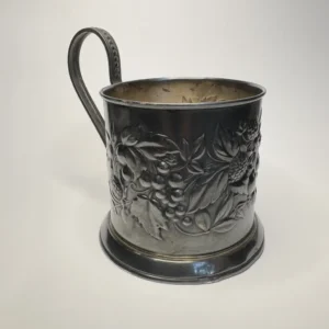 Подстаканник "Ягоды", мельхиор, Мстерский ювелир, СССР