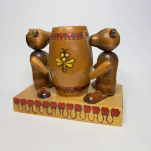 Подсвечник "Мишки с бочонком мёда", СССР