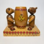 Подсвечник "Мишки с бочонком мёда", СССР