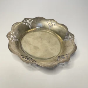 Блюдце розетка для сервировки, серебрение, Италия