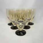 Рюмки на чёрной ножке, цветное стекло, СССР