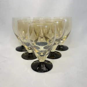 Рюмки на чёрной ножке, цветное стекло, СССР