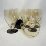 Рюмки на чёрной ножке, цветное стекло, СССР