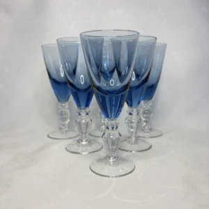 Рюмки на ножке, стеклозавод Неман, цветное стекло