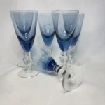 Рюмки на ножке, стеклозавод Неман, цветное стекло