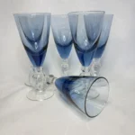 Рюмки на ножке, стеклозавод Неман, цветное стекло