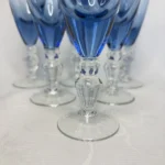 Рюмки на ножке, стеклозавод Неман, цветное стекло