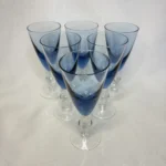 Рюмки на ножке, стеклозавод Неман, цветное стекло