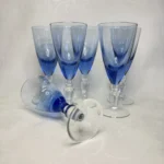 Рюмки на ножке, стеклозавод Неман, цветное стекло