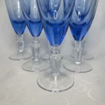 Рюмки на ножке, стеклозавод Неман, цветное стекло