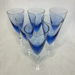 Рюмки на ножке, стеклозавод Неман, цветное стекло