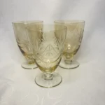 Набор рюмок, алмазная грань, цветное стекло, СССР