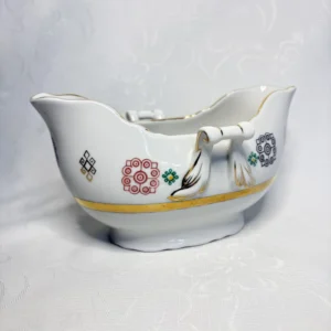 Соусник, фарфор, позолота, Коростень, СССР