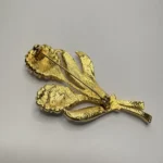 Винтажная брошь, золотистый металл