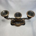 Винтажный подсвечник на три свечи, металл