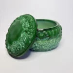 Шкатулка, малахитовое стекло, Богемия