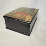 Антикварная шкатулка "Встреча гостя", папье маше