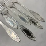 Вилки столовые "Пламя" (набор), мельхиор, Баку, СССР