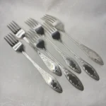 Вилки столовые "Пламя" (набор), мельхиор, Баку, СССР