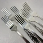 Вилки столовые "Пламя" (набор), мельхиор, Баку, СССР