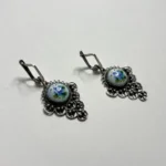 Серьги финифть скань мельхиор
