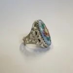 Кольцо финифть мельхиор слева