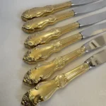 Ножи столовые Золотая Роза рукоять
